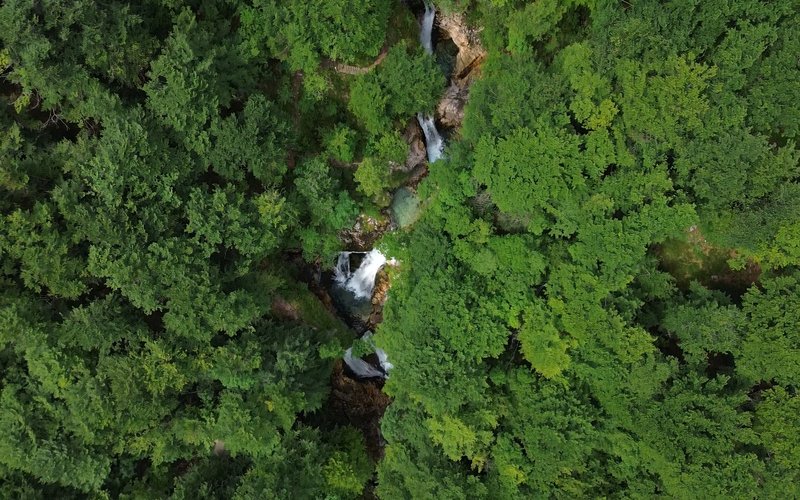 Cascate dell'Arzino dall'alto